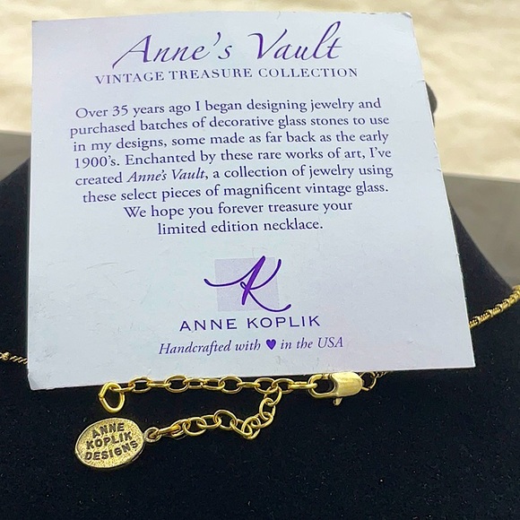 Vtg.Anne Koplik 18” Gold Necklace With Pendant - Picture 12 of 12